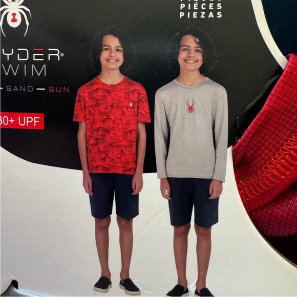 Spyder Youth 3 piece Swim Set Size 7/8 (Small) - Picture 1 of 11